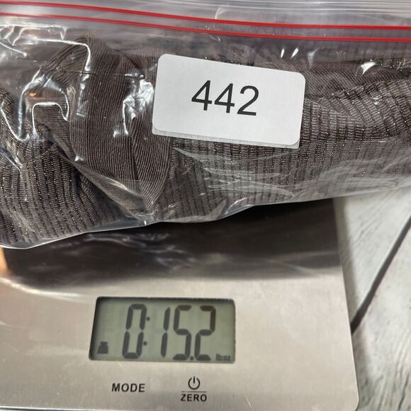 Chicos Travelers Cardigan Women XL Tan Glitter Slinky Flowy Office Preppy Duster - Picture 12 of 12